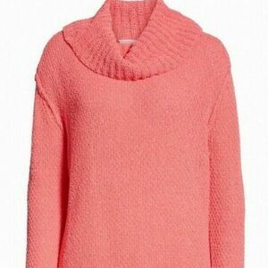 Caslon Lightweight Knit Cowl Neck Sweater Pink